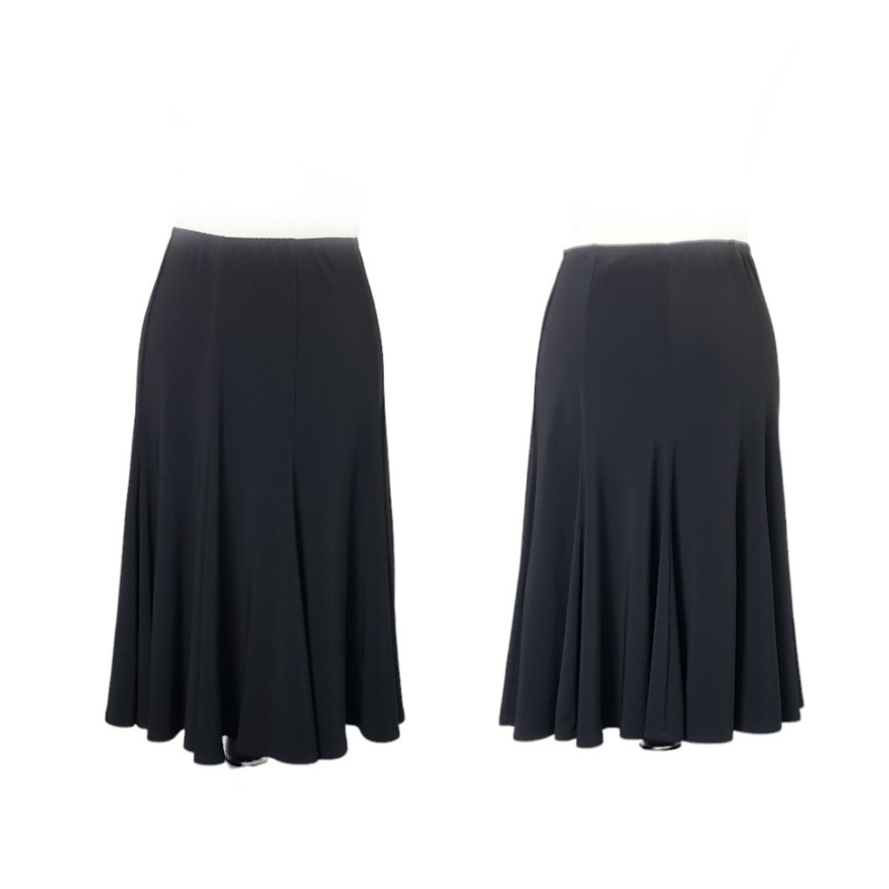 ⚪️2/$20 Joseph Ribkoff Black Pleated Flare Skirt Sz 6 Femine Romantic - Picture 6 of 8